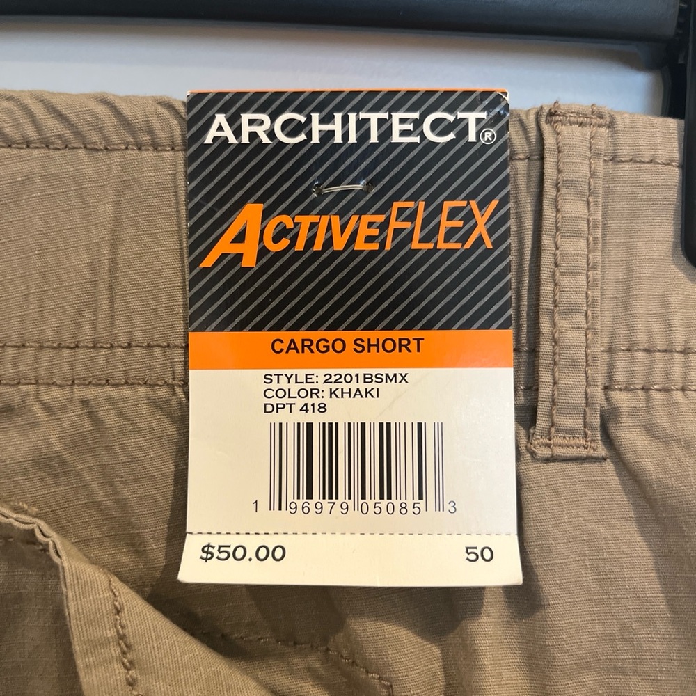 ARCHITECT ActiveFLEX Khaki/Tan Cargo Shorts